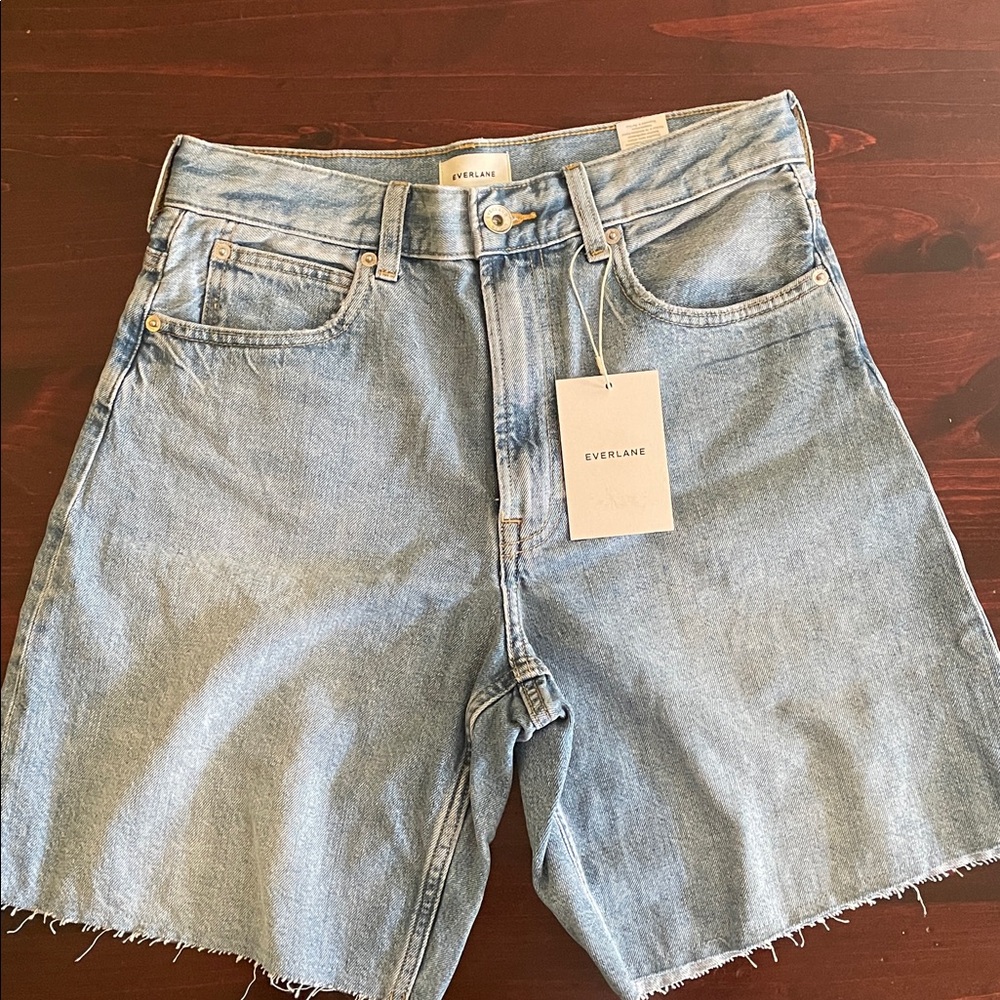 Everlane Women's OG Baggy Jean Short in Light Indigo, Size 27